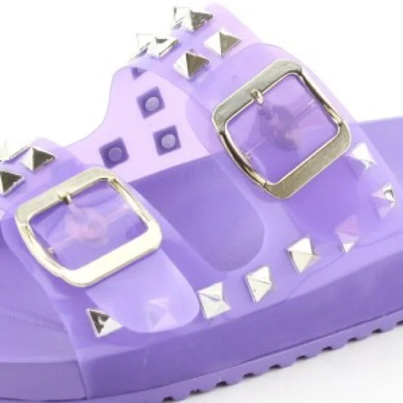 New! Studded Purple Jelly Sandal Slides - Picture 6 of 9